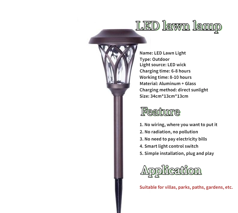 in Stock Pathway Waterproof Outdoor Garden Lights LED Modern Solar Garden Light for Sale