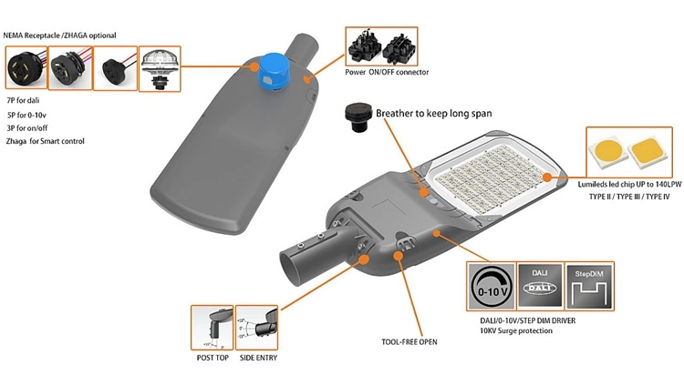 New Design 5years Warranty 50W 100W 150W 200W 300W Best Smart 60W LED Street Light