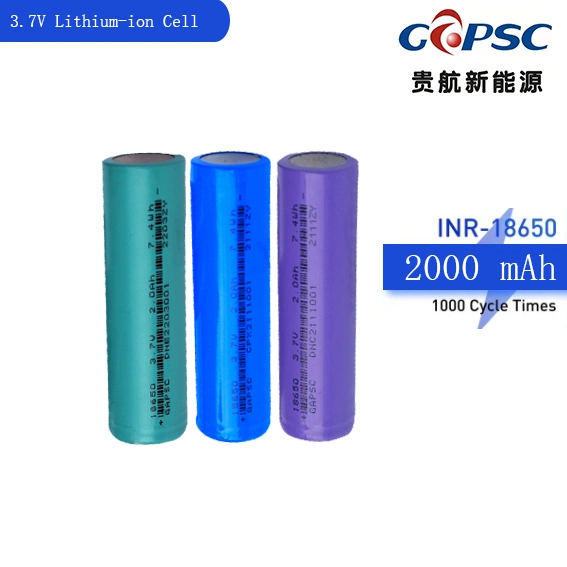 Rechargeable 18650 2000mAh Lithium Ion Battery Cylinder Lithium Ion Battery Li-ion Battery Cell