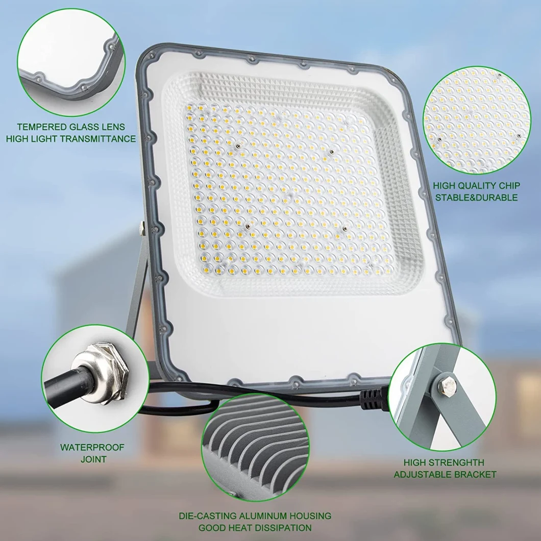 Waterproof IP66 AC85-265V Project Lamp Outdoor Aluminum 50W 100W 200W Waterproof IP66 Floodlight