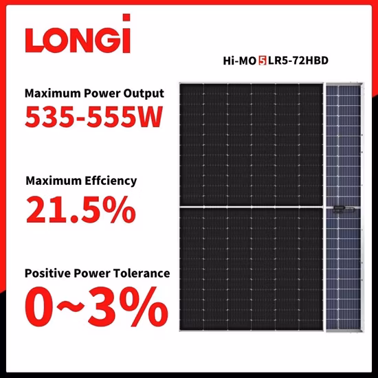 Longi Half Cut 144 Cells 540W 550W Mono Солнечная панель Фотоэлектрический модуль для солнечной энергетической системы
